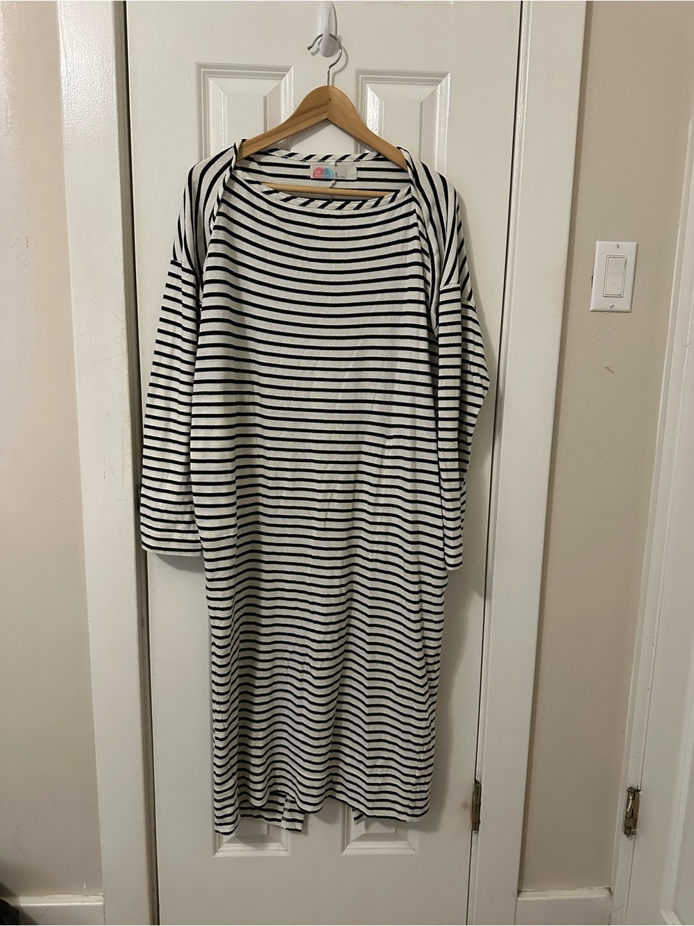 free people Striped Black & White Women’s Midi Dress beach cover up